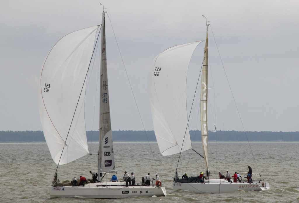 Forte (Kalev JK)  ja Spirit  (Dago JK) Pärnu lühiraja finišis. Foto: Piret Salmistu