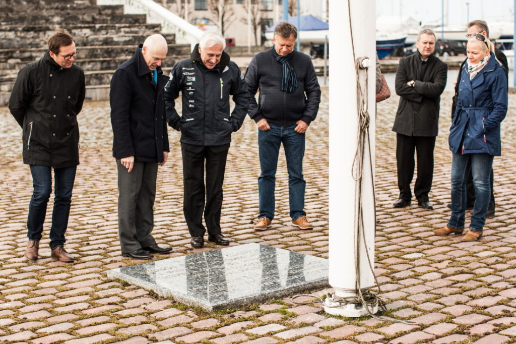 Carlo Croce in Tallinn Olympic Sailing Centre by the corner stone. Photographer: Mardo Männimägi