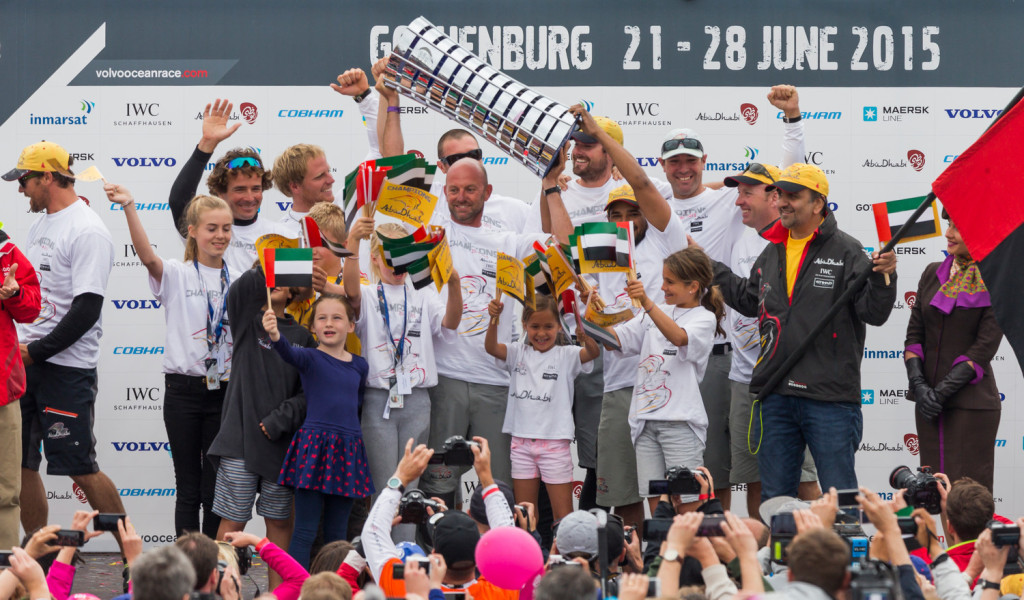 Üldvõitja Abu Dhabi meeskond eesotsas kapten Ian Walkeriga oli parim ka lühiraja arvestuses. Credit: Carlo Borlenghi / Volvo Ocean Race